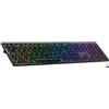 GeneralKeys Tastiera wireless Bluetooth ricaricabile QWERTZ svizzera con retroilluminazione 7 colori ZX3756