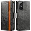 Generico DayQiQiPu Cover per Xiaomi Redmi Note 12S (6,43 Pollici) Custodia in pelle PU con Patchwork Guscio Protettiva Anti-Skimming Custodia Portafoglio Flip Caso Business, Nero