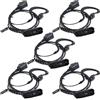 UAYESOK Auricolare a forma di G per walkie talkie multi pin, radio di sicurezza con microfono PPT, per radio bidirezionale Motorola DP3400 DP3401 DP3600 DP3601 DP4400 DP4800 DP4801 a due vie (5 pezzi)
