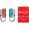 Nintendo Switch Controller Set da 2 Joystick, Rosso e Blu & 365 Giorni Switch Online Membri (Individual) Codice download