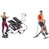 Sunny Health & Fitness Sunny Health and Fitness Total Body Smart 2-in-1 Stepper Machine, Total Body Workout, Adjustable + Upright Row-N-Ride, Versatile Full-Body Workout Squat Assist Trainer