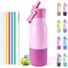 Motswedi Borraccia Termica 700ml, Borracce Termiche, a Prova di Perdite, Borraccia Acciaio Inox, per Bevande Calde e Freddo, per Palestra, Campeggio, Yoga, Rosa Chiaro-Fucsia