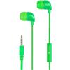 Music Sound | AURICOLARI Fullcolor In-Ear | Auricolari con Filo e Microfono - Jack 3.5 Mm - Colore Verde