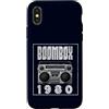 Retro Boombox 70s 80s Music DJ Cassette Custodia per iPhone X/XS Boombox - Lettore CD con audiocassetta, radio AM FM 1980