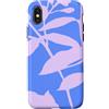 generic Custodia per iPhone X/XS Grafica floreale botanica blu lavanda