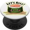 Sushi Lover Let's Roll Amante del sushi Let's Roll PopSockets PopGrip Adesivo