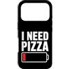 Pizza Battery Food Humor Custodia per iPhone 17 Pro Ho bisogno di pizza a batteria scarica divertente amante del cibo