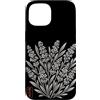 CRAZEELEBAH FLORAL STREETWEAR ART Custodia per iPhone 15 Fiori giapponesi stile Boho Sumi E lavanda viola