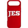 Jes Merch Custodia per iPhone Air Jes Targhetta con nome grande testo personalizzato retro abbinato personale
