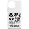 Funny Bull Terrier And Book Designs Custodia per iPhone 13 Pro Max Libri E Bull Terrier Divertente Bull Terrier
