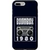 Retro Boombox 70s 80s Music DJ Cassette Custodia per iPhone 7 Plus/8 Plus Boombox - Lettore CD con audiocassetta, radio AM FM 1980