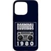 Retro Boombox 70s 80s Music DJ Cassette Custodia per iPhone 15 Pro Max Boombox - Lettore CD con audiocassetta, radio AM FM 1980