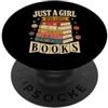 Girls Who Love Books Solo una ragazza che ama i libri Bookworm Reader PopSockets PopGrip Adesivo