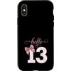 Funny Family Christmas Pajama Apparel Custodia per iPhone X/XS Ufficiale Teenager Girl 13th Birthday Hello 13