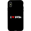 Vintage 70s I Love DVDs Custodia per iPhone X/XS Vintage 70s I Heart DVD