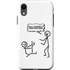 Dibba Designs Custodia per iPhone XR Pull Yourself Together Man! Figura stick Stickman stampata
