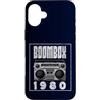 Retro Boombox 70s 80s Music DJ Cassette Custodia per iPhone 16 Plus Boombox - Lettore CD con audiocassetta, radio AM FM 1980