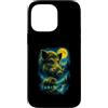 Vintage Factory Custodia per iPhone 14 Pro Max Cinghiale Hog Retro anni '80 Caccia Fauna Selvatica Mistico Airbrush Style