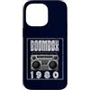 Retro Boombox 70s 80s Music DJ Cassette Custodia per iPhone 14 Pro Max Boombox - Lettore CD con audiocassetta, radio AM FM 1980