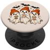Ghostly Autumn Brews Carino Halloween Beanie Fantasmi Caffè e pipistrelli Autunno Lovers PopSockets PopGrip Adesivo