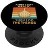 First I Eat Garlic Food Then I Do The Th Prima mangio aglio poi faccio le cose Aglio Vintage PopSockets PopGrip Adesivo