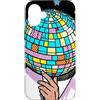 Art Pop Mobile Gallery Custodia per iPhone 16 Plus Illustrazione fumetto della palla della discoteca dello specchio del cantante di pop art