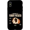 Furry Potato Cavies Custodia per iPhone X/XS Anatomia di una patata pelosa divertente amante della cavia