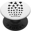 Grandio Design Introverted Intellectual Grafico di prova dell'occhio del dito medio Sarcastico maleducato antisociale PopSockets PopGrip Adesivo