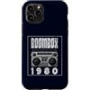 Retro Boombox 70s 80s Music DJ Cassette Custodia per iPhone 11 Pro Boombox - Lettore CD con audiocassetta, radio AM FM 1980
