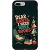 Christmas Season Custodia per iPhone 7 Plus/8 Plus Divertente festa di lettura del gatto amante dei libri di Natale