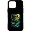 Vintage Factory Custodia per iPhone 16 Pro Max Cinghiale Hog Retro anni '80 Caccia Fauna Selvatica Mistico Airbrush Style