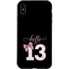 Funny Family Christmas Pajama Apparel Custodia per iPhone XS Max Ufficiale Teenager Girl 13th Birthday Hello 13