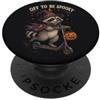 Halloween in October Divertente procione spettrale Halloween strega zucca PopSockets PopGrip Adesivo