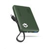 INIU 45W Power Bank, Mini-Größe 10000mAh PowerBank mit Integriertem USB-C Kabel, Schnellladen Externe Handyakkus USB C In&Out, Klein Aber Stark für iPhone 17 16 15 Xiaomi Mini Samsung, Grün