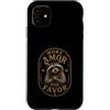 More Amor Por Favor Designs Love Quote Custodia per iPhone 11 Divertente Raccoon More Amor Por Favor Animal Citazione