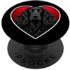 Field Spaniel Black Cuore Spaniel Campo Nero PopSockets PopGrip Adesivo