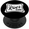 Matching Summer Vacation on the Water Retro River Time per camper e canottaggio PopSockets PopGrip Adesivo