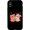 Bear Bunny Boba Cute Kawaii Bubble Tea F Custodia per iPhone X/XS Orso Bunny Boba Cute Bubble Tea Kawaii Animal Design