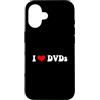 Vintage 70s I Love DVDs Custodia per iPhone 16 Vintage 70s I Heart DVD
