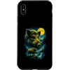 Vintage Factory Custodia per iPhone XS Max Cinghiale Hog Retro anni '80 Caccia Fauna Selvatica Mistico Airbrush Style