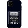 Retro Boombox 70s 80s Music DJ Cassette Custodia per iPhone 11 Boombox - Lettore CD con audiocassetta, radio AM FM 1980