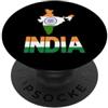 India Map Pride Studio India Bandiera Mappa Tricolore Ashoka Chakra Indiano PopSockets PopGrip Adesivo