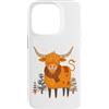 Christmas Highland Cow Custodia per iPhone 14 Pro Highland Cow Winter Snow Scene Scottish Cattle Lover
