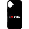 Vintage 70s I Love DVDs Custodia per iPhone 16 Plus Vintage 70s I Heart DVD