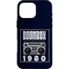 Retro Boombox 70s 80s Music DJ Cassette Custodia per iPhone 16 Pro Max Boombox - Lettore CD con audiocassetta, radio AM FM 1980