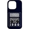 Retro Boombox 70s 80s Music DJ Cassette Custodia per iPhone 14 Pro Boombox - Lettore CD con audiocassetta, radio AM FM 1980