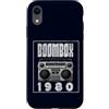 Retro Boombox 70s 80s Music DJ Cassette Custodia per iPhone XR Boombox - Lettore CD con audiocassetta, radio AM FM 1980
