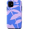 generic Custodia per iPhone 11 Grafica floreale botanica blu lavanda