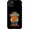 Pizza Introvert Humor Custodia per iPhone 11 Pro Max Mi piace la pizza e forse 3 Persone Divertente introverso