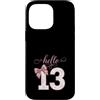 Funny Family Christmas Pajama Apparel Custodia per iPhone 14 Pro Max Ufficiale Teenager Girl 13th Birthday Hello 13